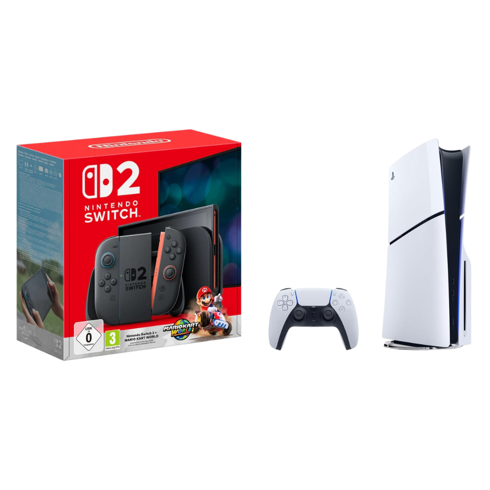 Nintendo Switch 2 Mario Kart + PS5 Slim Bundle – 599 USD – 1 Year Warranty